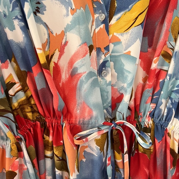 JODIFL Floral Drawstring Dress - Picture 2 of 5